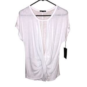 The Refinery White Criss Cross Shirt M New